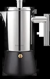 Cafeteira italiana Easyworkz - aço inoxidável - Preto Prateado