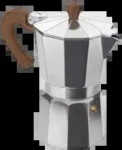 Cafeteira Italiana Mimo Style MOka - Alumínio Com Alça de Bambu