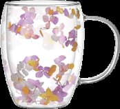 Caneca Arefen - Flores Secas Vidro De Parede Dupla