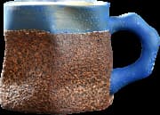 Caneca Capijiong - 290ml Irregular Marrom Dégradé Azul