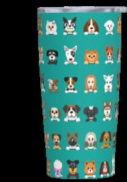 Caneca Dabdbbb - Aço Inoxidável Térmico Fundo Verde De Animais Fofos