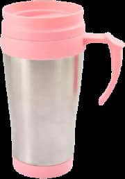 Caneca Genérico - 400ml Inox Alça Anatômica Rosa