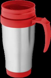 Caneca Genérico - 400ml Inox Alça Anatômica Vermelho