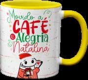 Caneca Genérico - Alegria Natalina Amarela