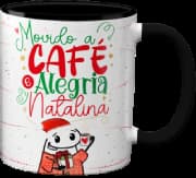 Caneca Genérico - Alegria Natalina Preta