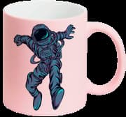 Caneca Genérico - Astronauta Flutuando Rosa Candy