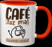 Caneca Genérico - Café Faz Mal Quando Acaba Vermelha