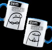 Caneca Genérico - Flork com Café E Sem Café Azul