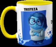 Caneca Genérico - Não É Tristeza É Falta De Café Amarela