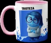 Caneca Genérico Não É Tristeza É Falta De Café Rosa