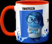 Caneca Genérico Não É Tristeza É Falta De Café Vermelha