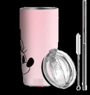 Caneca Hualvbul - Aço Inoxidável 590ml Rosa