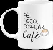 Caneca JPS INFO - Fé Foco Força E Café Cerâmica