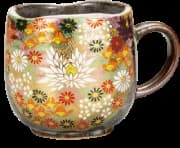 Caneca Kutani - Flor Dourada