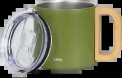 Caneca Lumai - Térmico Inox Cãbo de Madeira Verde