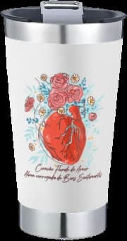 Caneca Presente Super - Coração Florido De Amor