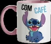 Canecas_Personalizadas - Cerâmica Stitch Com Café Sem Café