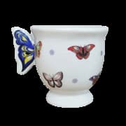 Xicara Hp Decor - Alça Borboleta Azul Porcelana