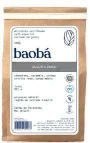 Baobá Cafés Especiais - Microlote Swiss Water - Grãos - 250g