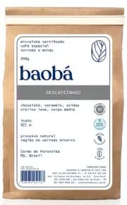 Baobá Cafés Especiais - Microlote Swiss Water - Moído - 250g