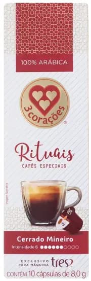 Café 3 Corações Cerrado Mineiro Rituais - Cápsulas - 10 un
