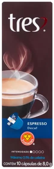 Café 3 Corações Descafeinado - Cápsulas - 10 un