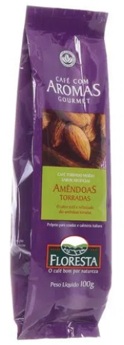 Café Floresta - Amêndoas Torradas - Aromas - Moído - 100g