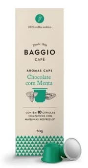 Café Baggio Aromas Chocolate Com Menta - Cápsulas 10 Unidades