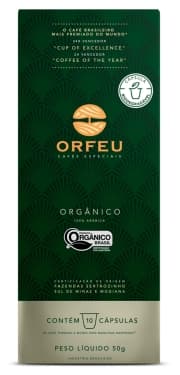 Café Orfeu Orgânico - Cápsulas - 10 Unidades