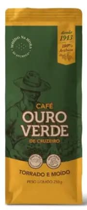 Café Ouro Verde Clássico Almofada - Moído Na Hora Para Espresso - Moído Grossa - 250g